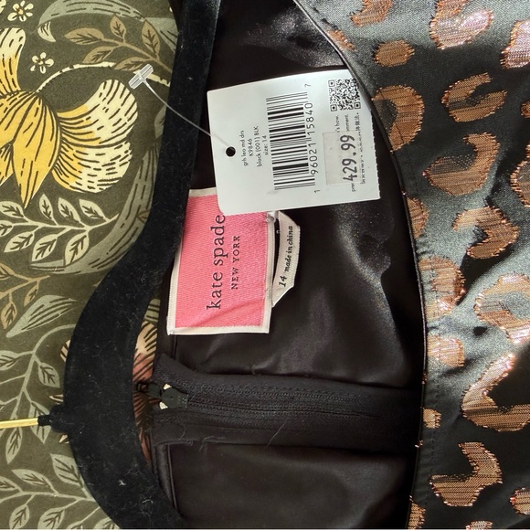 Kate Spade Black and Brown leopard print Midi Dress - Picture 8 of 8